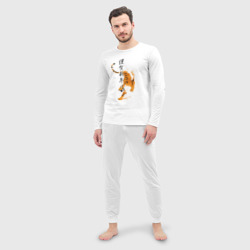 Мужская пижама с лонгсливом хлопок Китайский тигр - иероглифы - фото 2