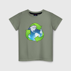 Детская футболка хлопок Земля Экология