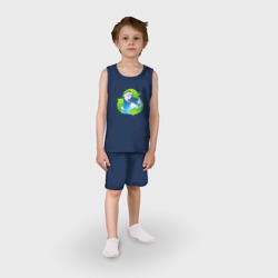 Детская пижама с шортами хлопок Земля Экология - фото 2