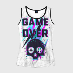 Женская майка 3D Game over - neon 3D