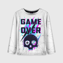 Детский лонгслив 3D Game over - neon 3D