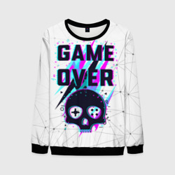 Мужской свитшот 3D Game over - neon 3D