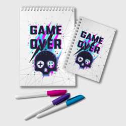 Блокнот Game over - neon 3D