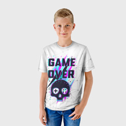 Детская футболка 3D Game over - neon 3D - фото 2