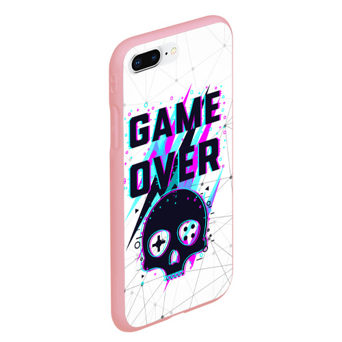 Чехол для iPhone 7Plus/8 Plus матовый Game over - neon 3D, цвет баблгам - фото 3