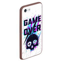 Чехол для iPhone 5/5S матовый Game over - neon 3D - фото 2