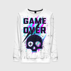 Женский свитшот 3D Game over - neon 3D