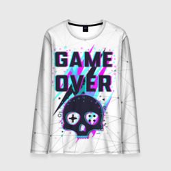 Мужской лонгслив 3D Game over - neon 3D