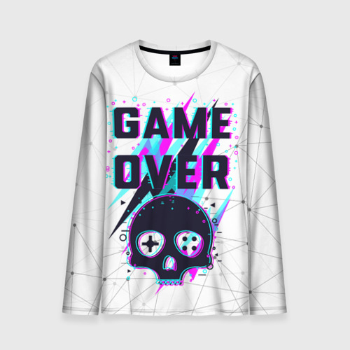 Мужской лонгслив 3D Game over - neon 3D, цвет 3D печать