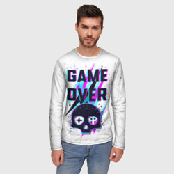 Мужской лонгслив 3D Game over - neon 3D - фото 2