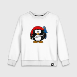 Детский свитшот хлопок Пингвин пират