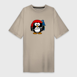 Платье-футболка хлопок Пингвин пират