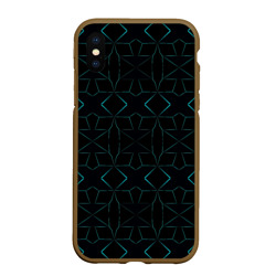 Чехол для iPhone XS Max матовый Spacex Панели Неон