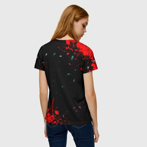 Женская футболка 3D Игра в кальмара брызги крови, цвет 3D печать - фото 4
