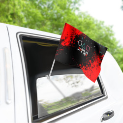 Флаг для автомобиля Игра в кальмара брызги крови - фото 2