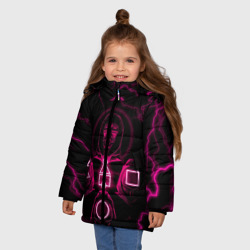 Зимняя куртка для девочек 3D Игра в кальмара смотрящий тут как тут - фото 2