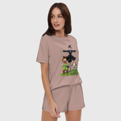 Женская пижама с шортиками хлопок TurnipHead - фото 2