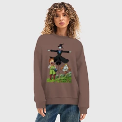 Женский свитшот oversize без начеса хлопок TurnipHead - фото 2