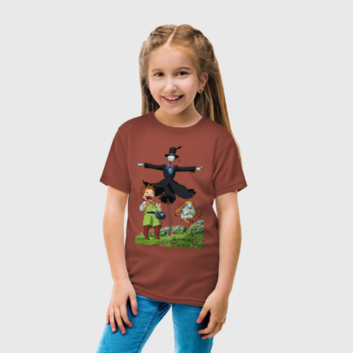 Детская футболка хлопок TurnipHead, цвет кирпичный - фото 5