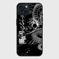 Чехол силиконовый для Apple iPhone 15 матовый Аниме Tokyo Revengers: дракон