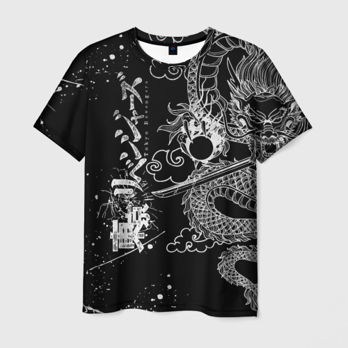 Мужская футболка с принтом Аниме Tokyo Revengers: дракон, вид спереди №1