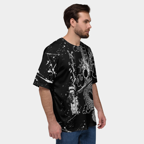 Мужская футболка oversize 3D Аниме Tokyo Revengers: дракон, цвет 3D печать - фото 5