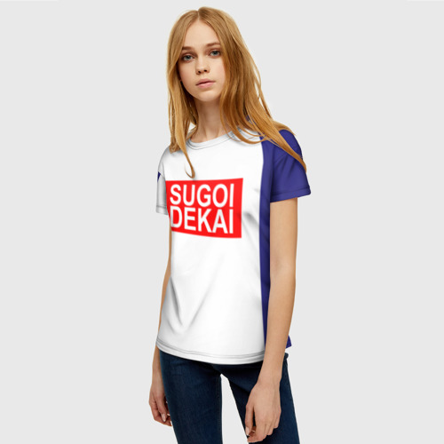 Женская футболка 3D Sugoi dekai - очень большие, цвет 3D печать - фото 3