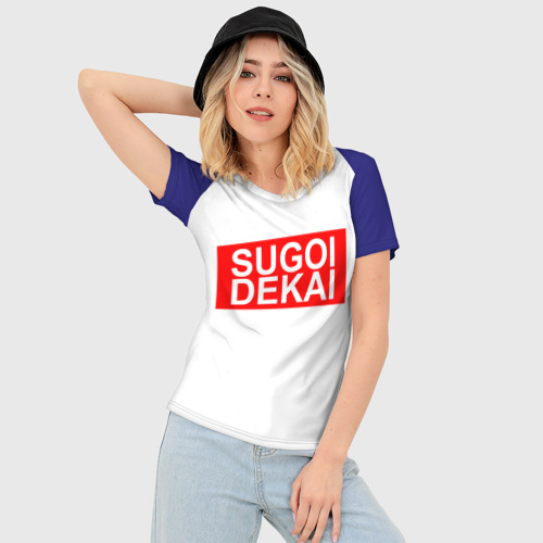 Женская футболка 3D Slim Sugoi dekai - очень большие, цвет 3D печать - фото 3