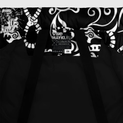 Куртка с принтом Токийские мстители логобомбинг Tokyo Revengers logobombing для женщины, вид на модели спереди №5. Цвет основы: черный