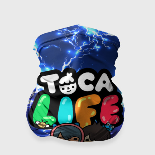 Бандана-труба 3D Toca Boca world молнии flash neon, цвет 3D печать