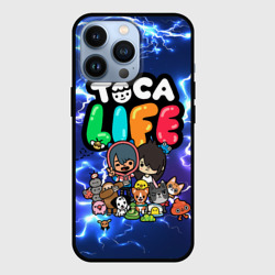 Чехол для iPhone 13 Pro Toca Boca world молнии flash neon