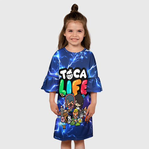 Детское платье 3D Toca Boca world молнии flash neon - фото 4