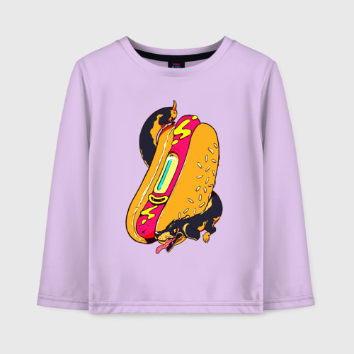 Детский лонгслив хлопок HotDog, цвет лаванда