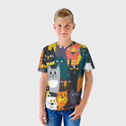 Детская футболка 3D Крутые коты - фото 2