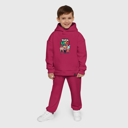 Детский костюм хлопок Oversize Toca Boca world Toca life Герои игры, цвет маджента - фото 9