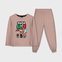 Детская пижама с лонгсливом хлопок Toca Boca world Toca life Герои игры