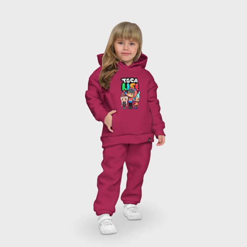 Детский костюм хлопок Oversize Toca Boca world Toca life Герои игры, цвет маджента - фото 7