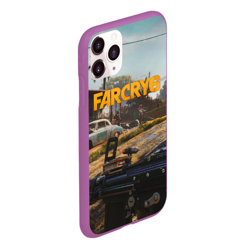 Чехол для iPhone 11 Pro Max матовый Far Cry 6 game art, цвет фиолетовый - фото 3