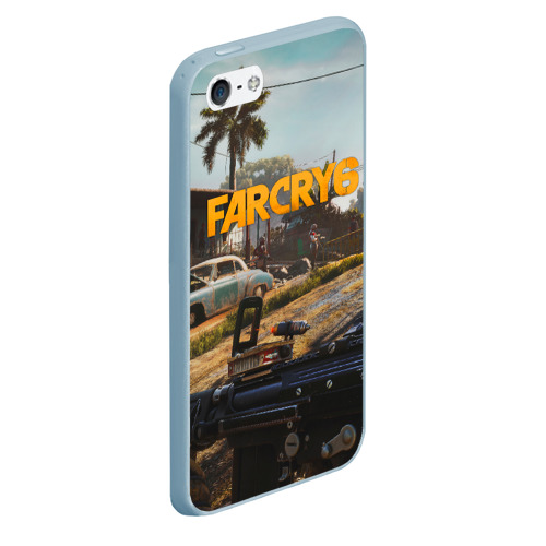 Чехол для iPhone 5/5S матовый Far Cry 6 game art, цвет голубой - фото 3