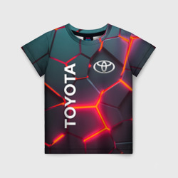 Детская футболка 3D Toyota 3D neon Тойота 3Д плиты неон