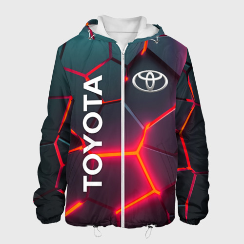 Мужская куртка 3D Toyota 3D neon Тойота 3Д плиты неон, цвет 3D печать