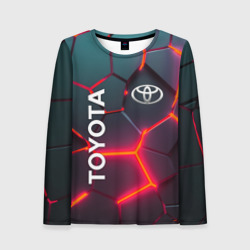 Женский лонгслив 3D Toyota 3D neon Тойота 3Д плиты неон