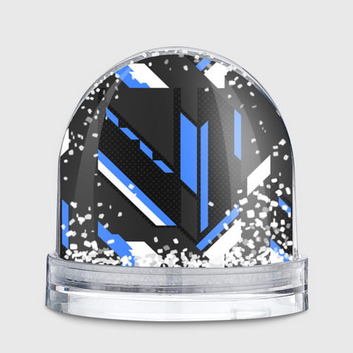 Игрушка Снежный шар Ниссан лого синия геометрия cyber - фото 2