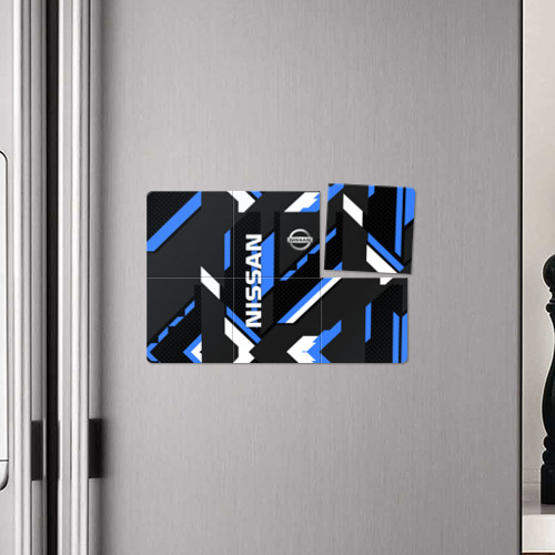 Магнитный плакат 3Х2 Ниссан лого синия геометрия cyber - фото 4