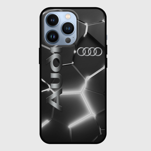 Чехол для iPhone 13 Pro Audi grey 3D плиты, цвет черный