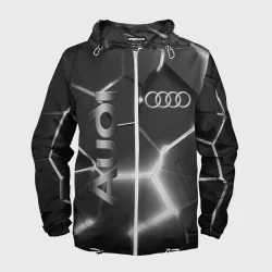 Мужская ветровка 3D Audi grey 3D плиты