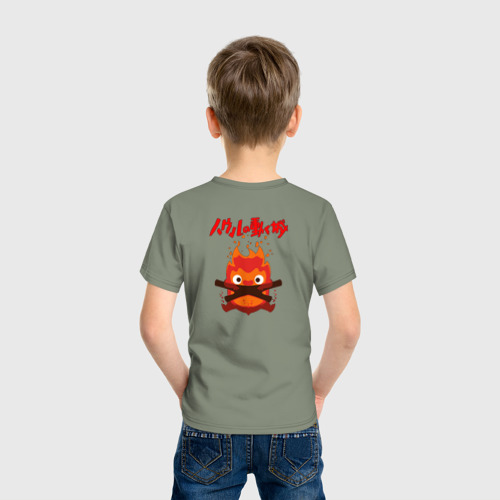 Детская футболка хлопок Ходячий Замок Хаула, цвет авокадо - фото 4