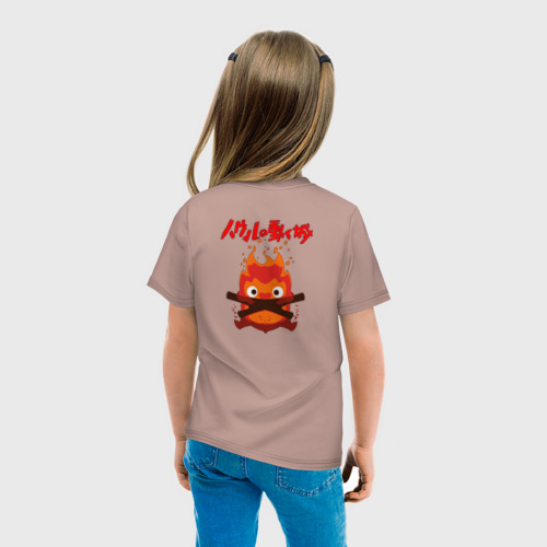 Детская футболка хлопок Ходячий Замок Хаула, цвет пыльно-розовый - фото 6