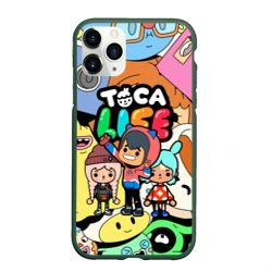 Чехол для iPhone 11 Pro Max матовый Toca Boca life Герои