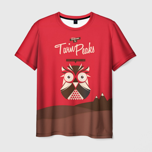 Мужская футболка с принтом Fire walk with me Twin Peaks, вид спереди №1